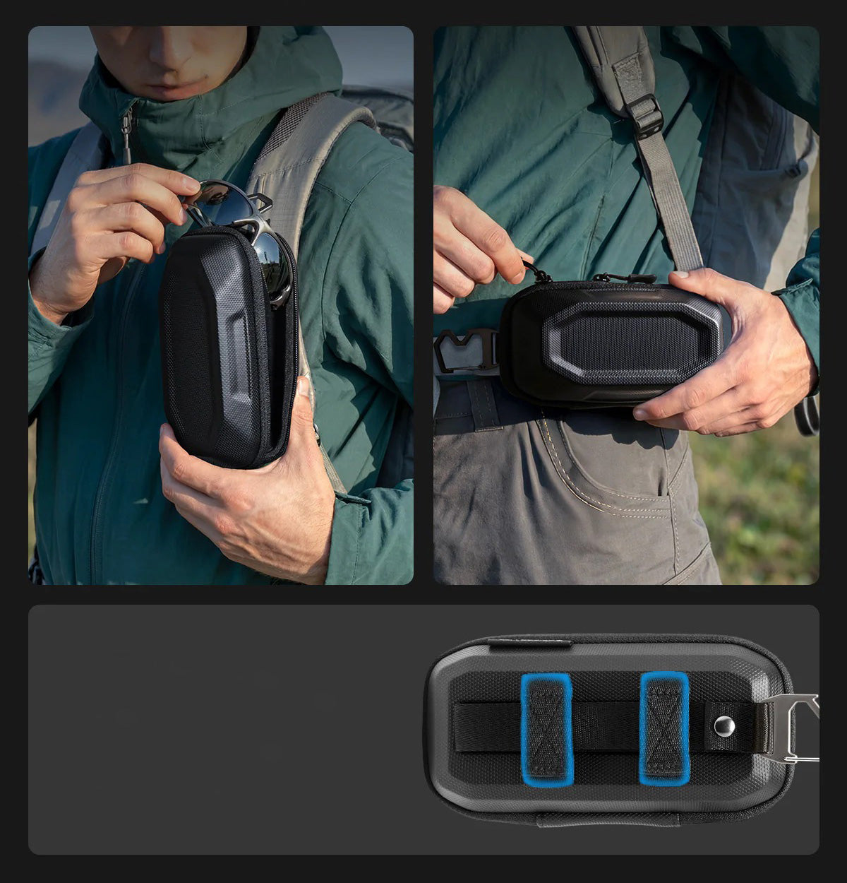 Brillenetui für Sonnenbrillen Spigen Universal Sunglass Case, Schwarz