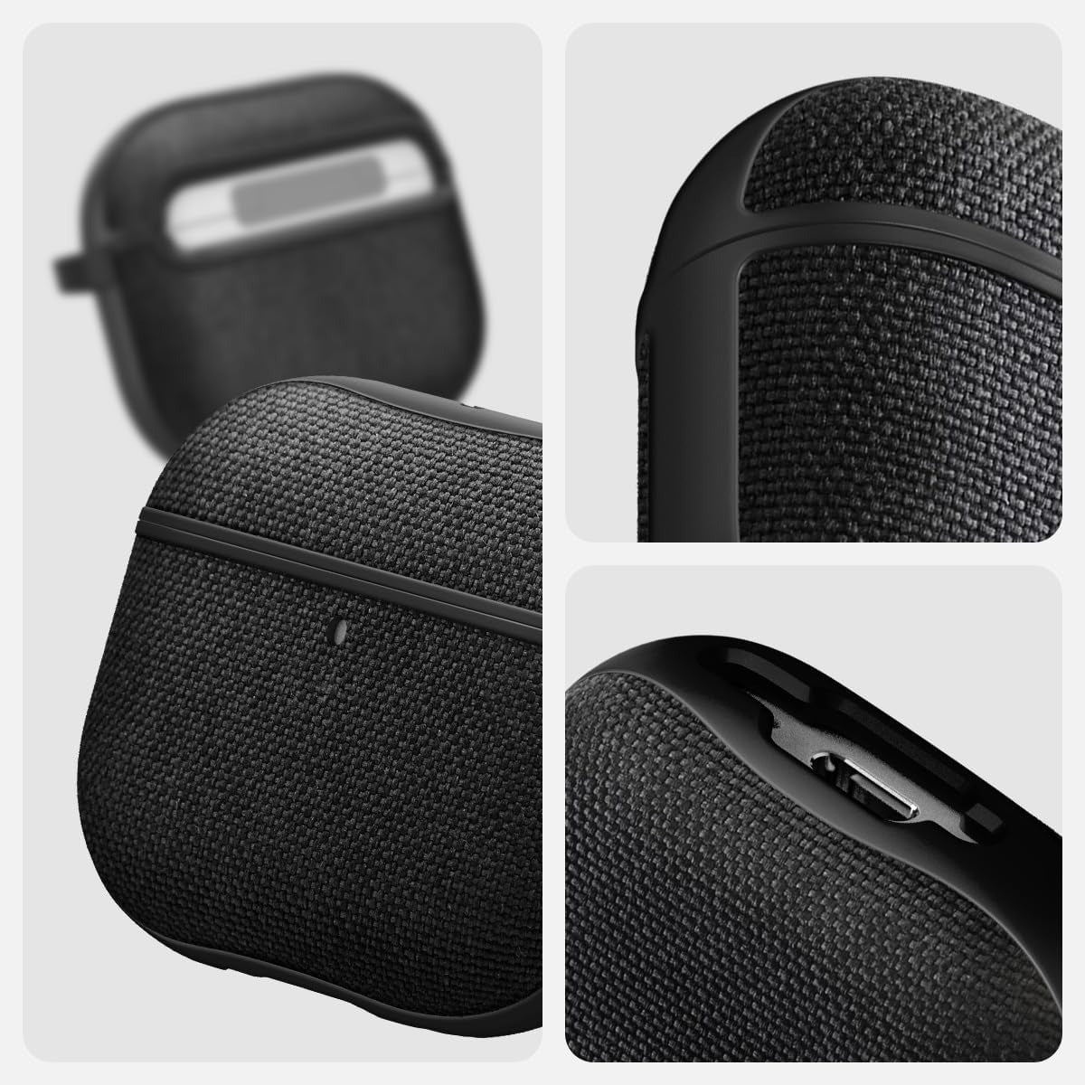Schutzhülle für AirPods 4, Spigen Urban Fit, Schwarz
