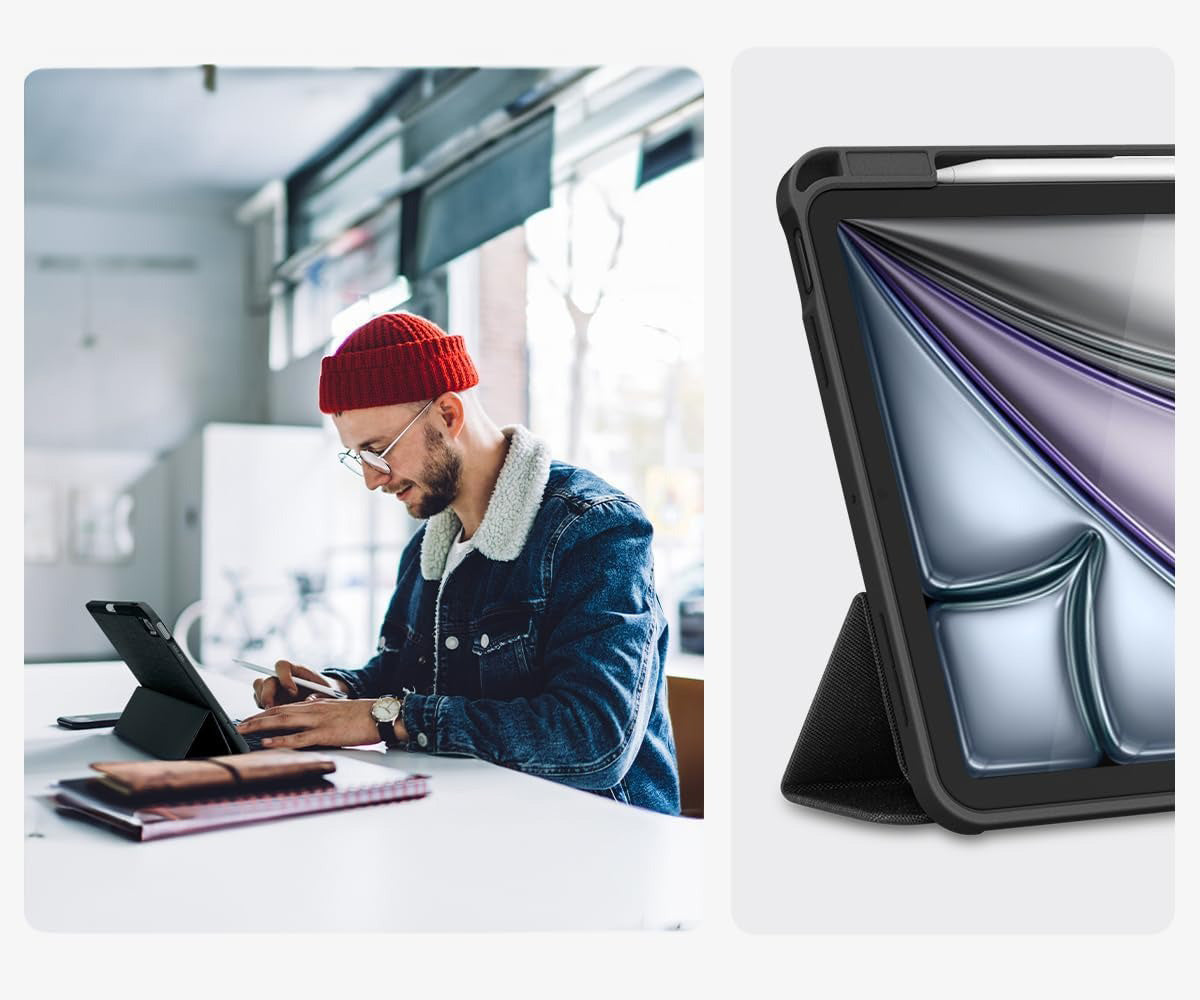 Schutzhülle für iPad Air 11" / 10.9" 2025/2024/2022/2020, Spigen Urban Fit, Schwarz