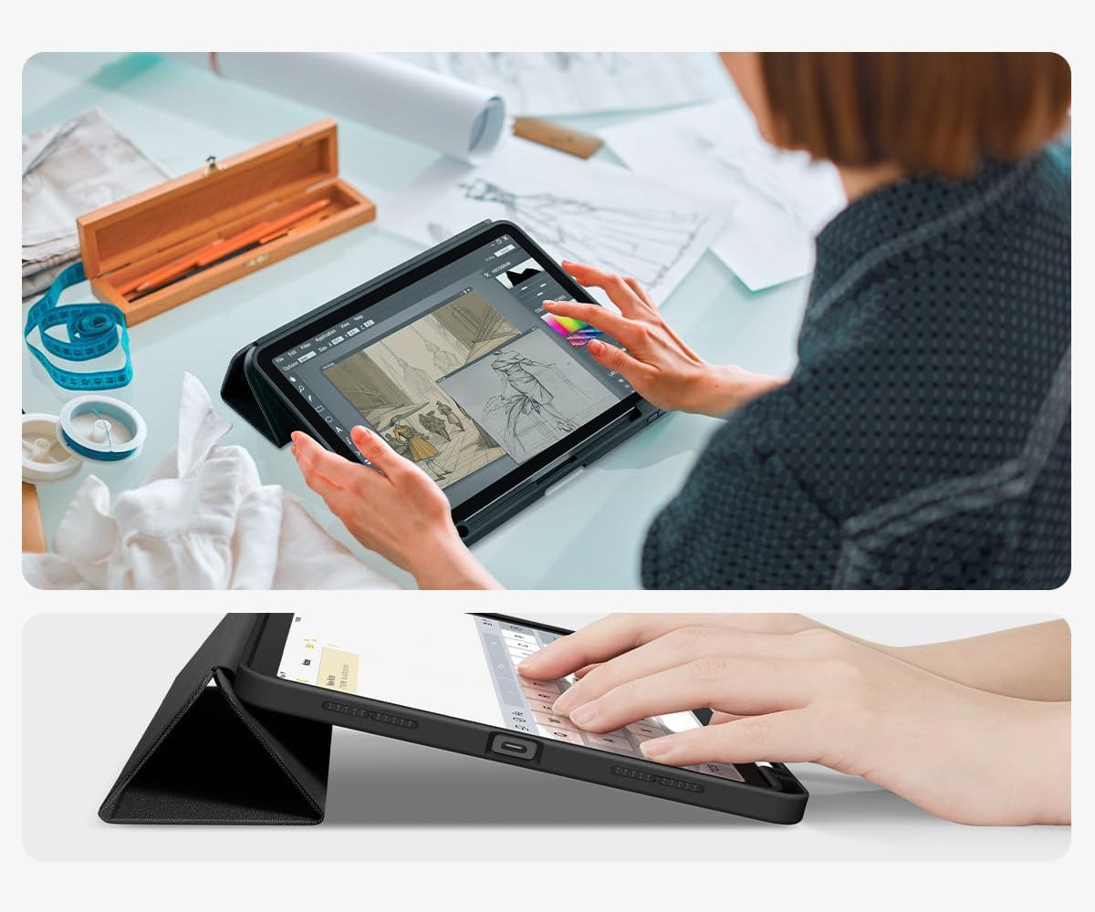 Schutzhülle für iPad Air 11" / 10.9" 2025/2024/2022/2020, Spigen Urban Fit, Schwarz