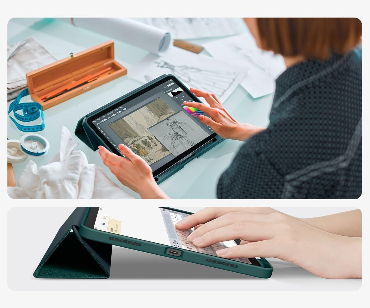 Schutzhülle für iPad Air 11" / 10.9" 2025/2024/2022/2020, Spigen Urban Fit, Grün