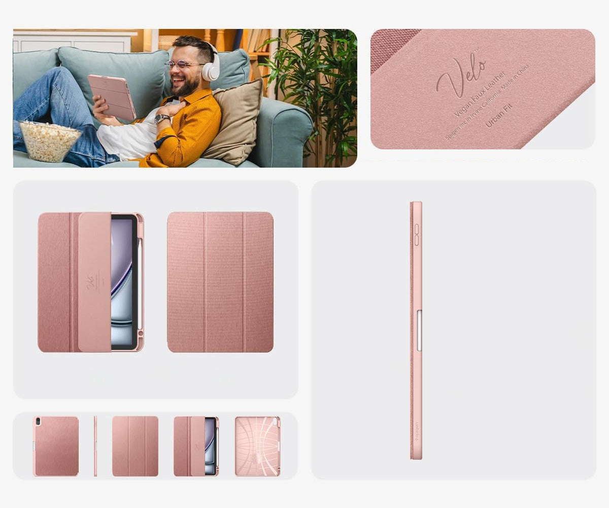 Schutzhülle für iPad Air 11" / 10.9" 2025/2024/2022/2020, Spigen Urban Fit, Rosa