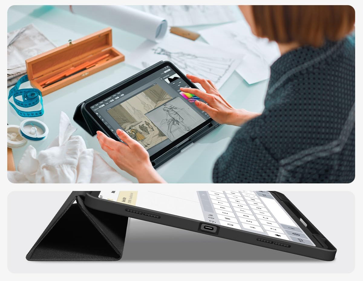 Schutzhülle für iPad Air 13" 2025 / 2024, Spigen Urban Fit, Schwarz