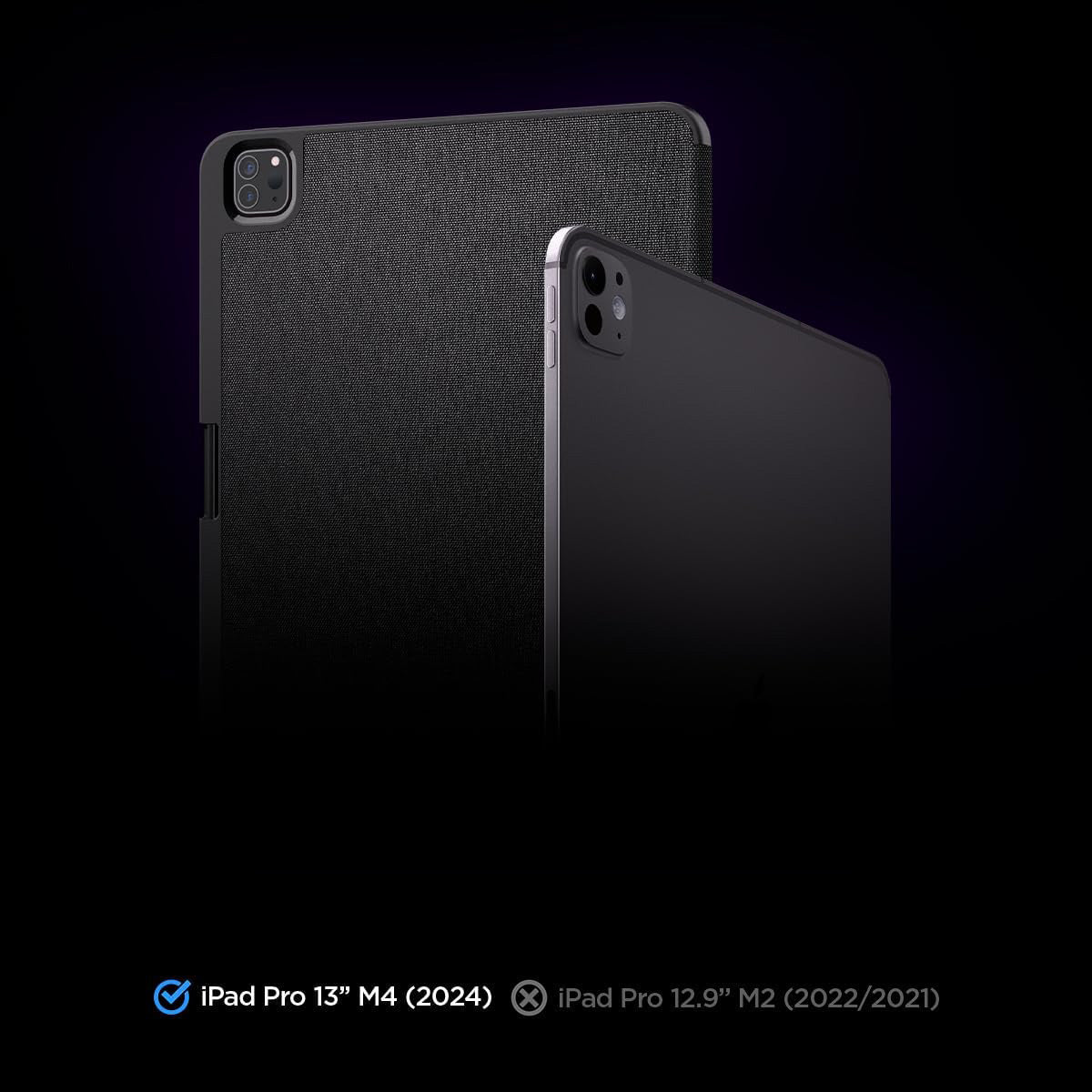 Schutzhülle für iPad Pro 13" 7 gen. 2024, Spigen Urban Fit, Schwarz