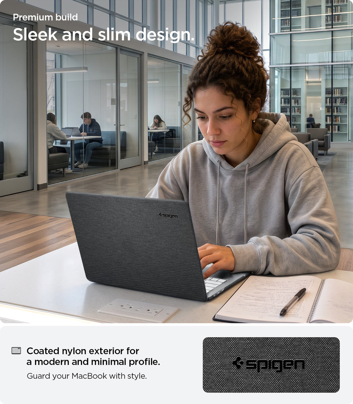 Schutzhülle für Apple MacBook Neo 13" [A18 Pro] 2026, Spigen Urban Fit, Schwarz (4/14)