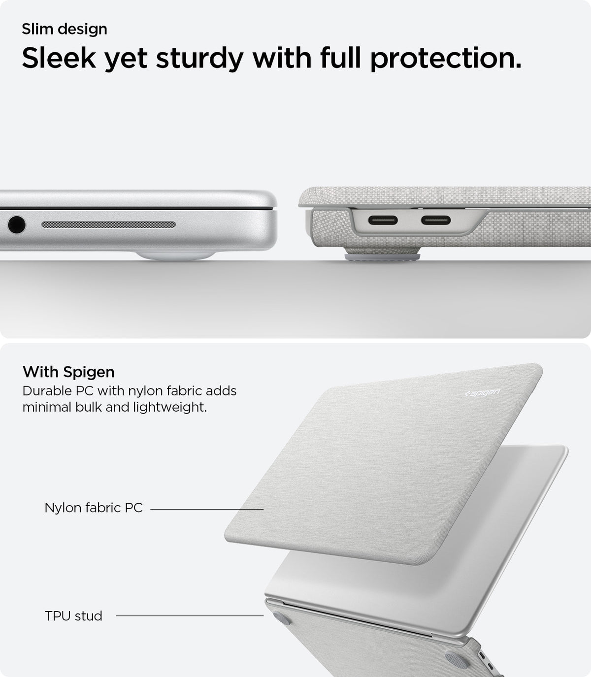 Schutzhülle für Apple MacBook Neo 13" [A18 Pro] 2026, Spigen Urban Fit, Grau (2/14)