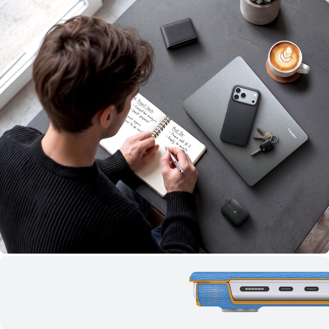 Schutzhülle für MacBook Pro 14" 2026-2021, Spigen Urban Fit, Grau