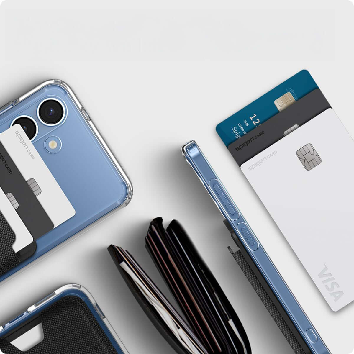 Kartenetui mit MagSafe für die Galaxy S25-Serie, Spigen Urban Fit Wallet, Schwarz