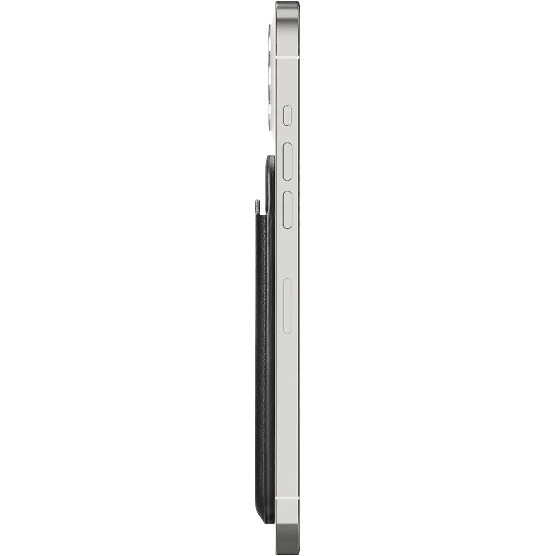 Kartenetui mit MagSafe Spigen Valentinus Mag Fit, veganem Leder, Schwarz