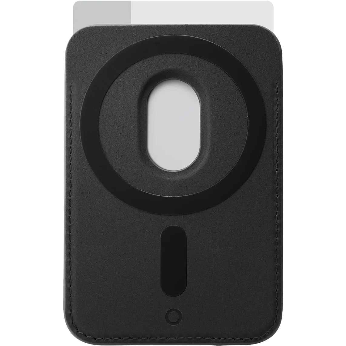 Kartenetui mit MagSafe Spigen Valentinus Mag Fit, veganem Leder, Schwarz