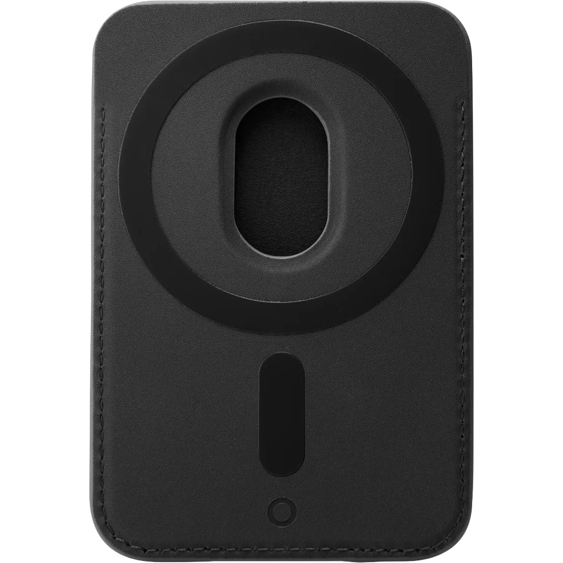 Kartenetui mit MagSafe Spigen Valentinus Mag Fit, veganem Leder, Schwarz