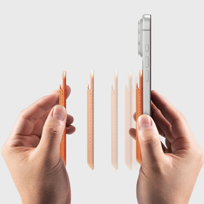 Magnetisches Kartenetui Spigen Valentinus Wallet für MagSafe, Orange