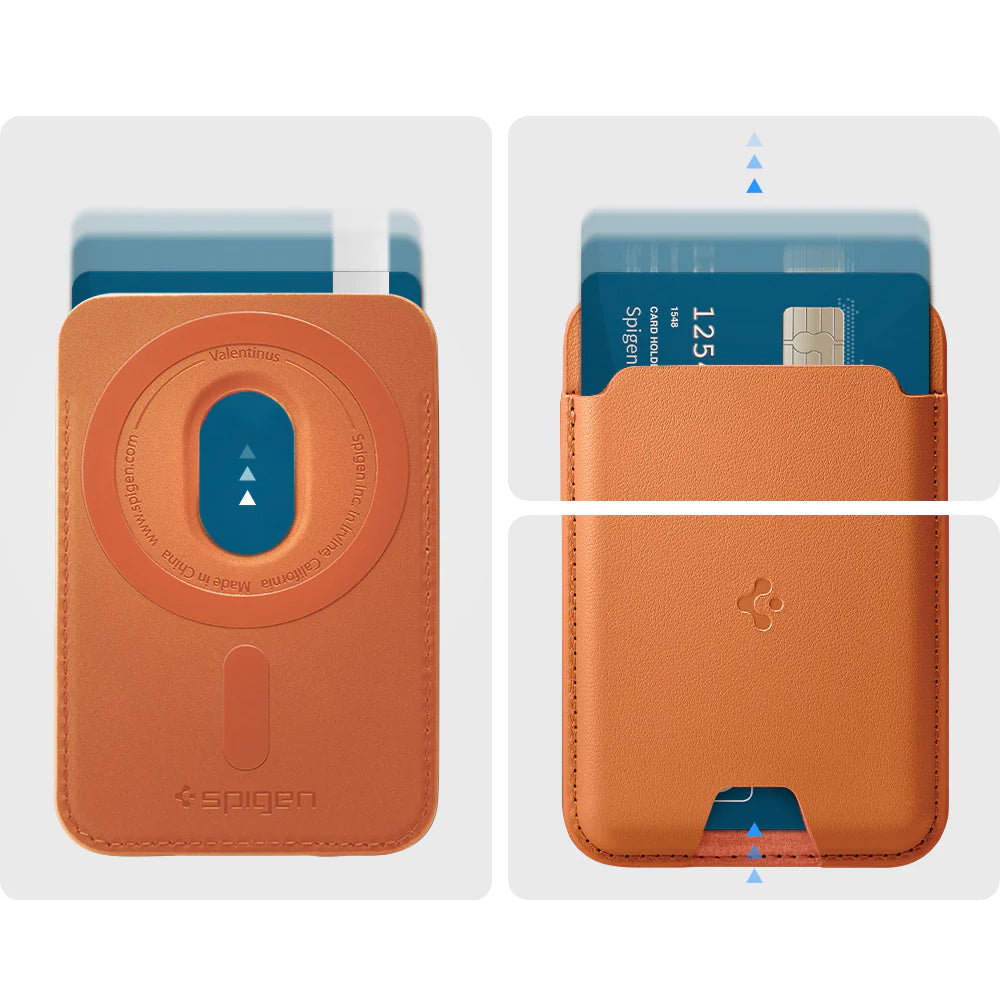 Magnetisches Kartenetui Spigen Valentinus Wallet für MagSafe, Orange