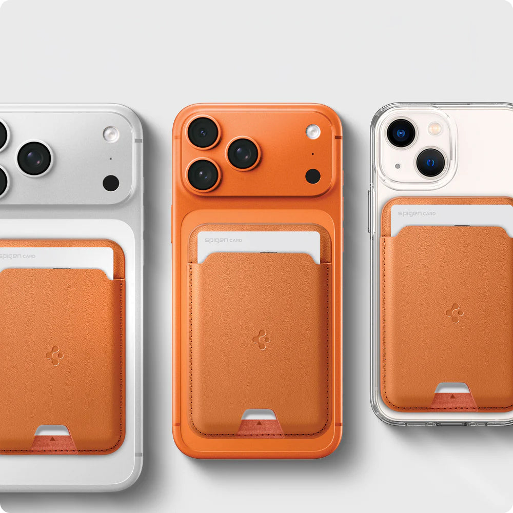 Magnetisches Kartenetui Spigen Valentinus Wallet für MagSafe, Orange