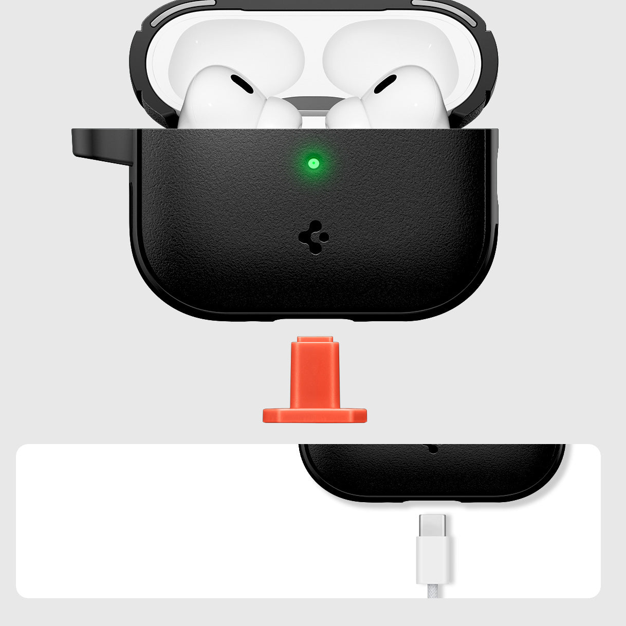 Schutzhülle für AirPods Pro 3, Spigen Vault, Matte Schwarz