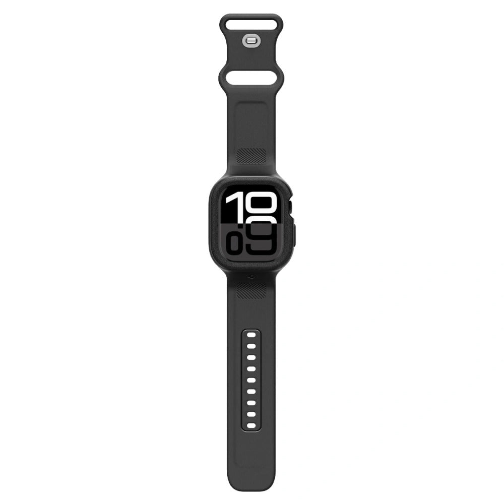 Hülle mit einem Armband für Apple Watch 11 / 10 (42 mm), Spigen Vault Pro, Schwarz