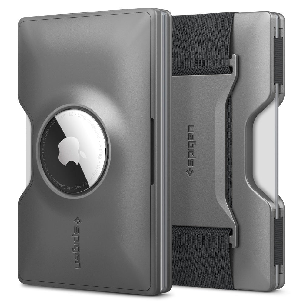 RFID-Kartenhülle Spigen Wallet S Card Holder KeyRing für Apple AirTag, Grau