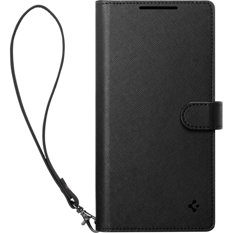 Handyhülle für Galaxy S25 Ultra, Spigen Wallet "S", Schwarz