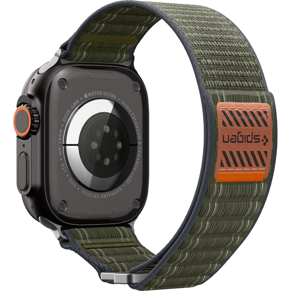 Nylon Armband für Apple Watch 49/46/45/44 mm, Spigen WBF0, Grün