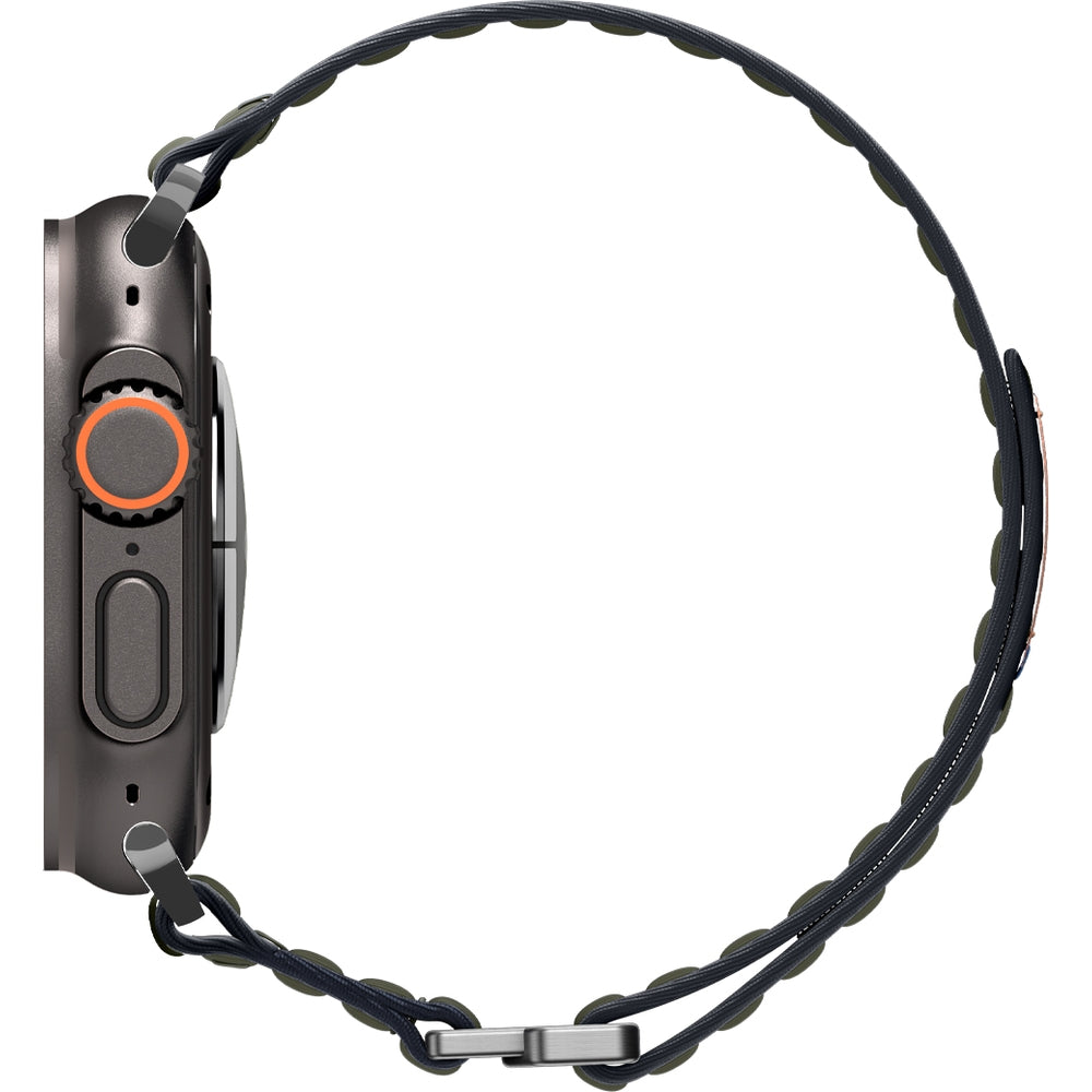 Nylon Armband für Apple Watch 49/46/45/44 mm, Spigen WBF0, Grün