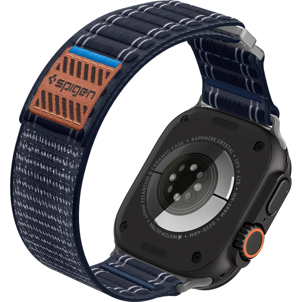 Nylon Armband für Apple Watch 49/46/45/44 mm, Spigen WBF0, Dunkelblau