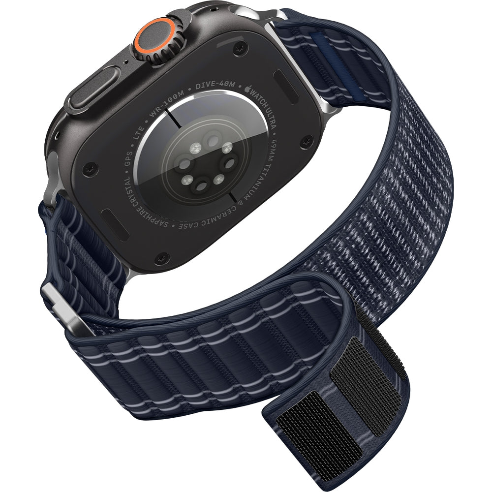 Nylon Armband für Apple Watch 49/46/45/44 mm, Spigen WBF0, Dunkelblau