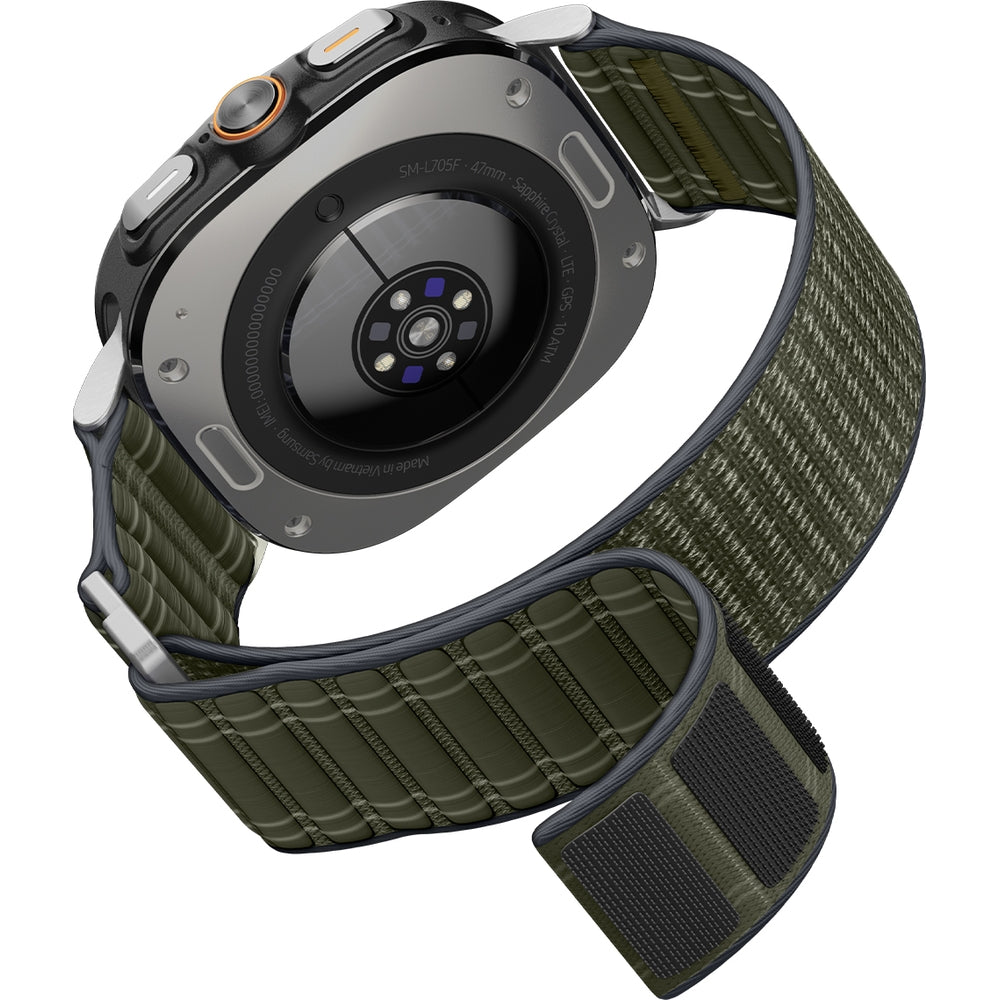 Nylon Armband für Galaxy Watch Ultra 2 / 1, Spigen WBF0, Grün