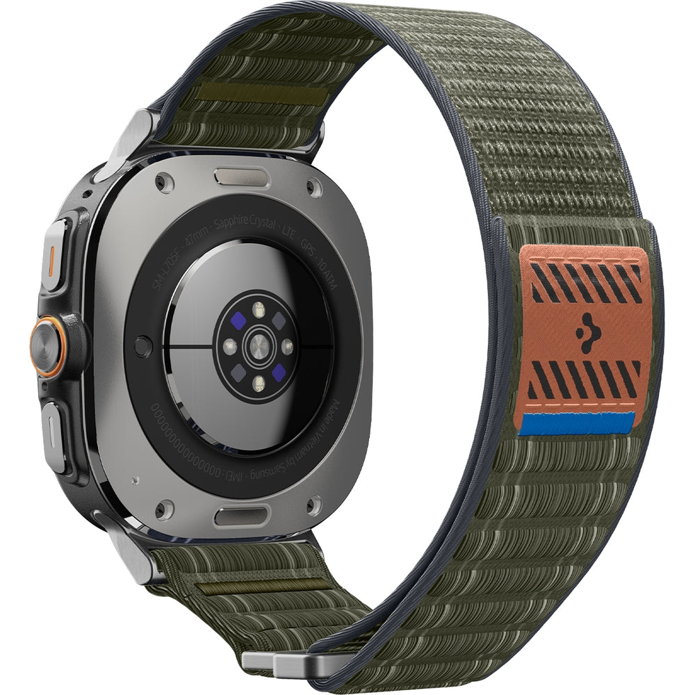 Nylon Armband für Galaxy Watch Ultra 2 / 1, Spigen WBF0, Grün