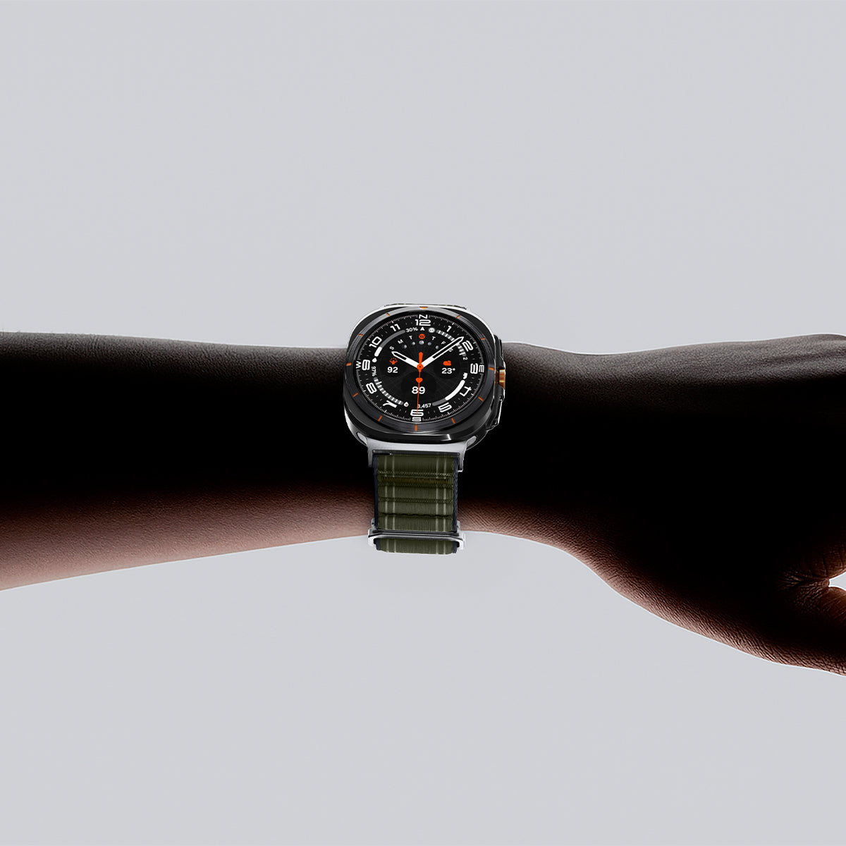 Nylon Armband für Galaxy Watch Ultra 2 / 1, Spigen WBF0, Grün