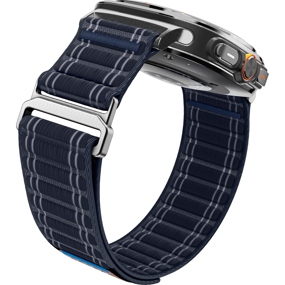 Nylon Armband für Galaxy Watch Ultra 2 / 1, Spigen WBF0, Dunkelblau