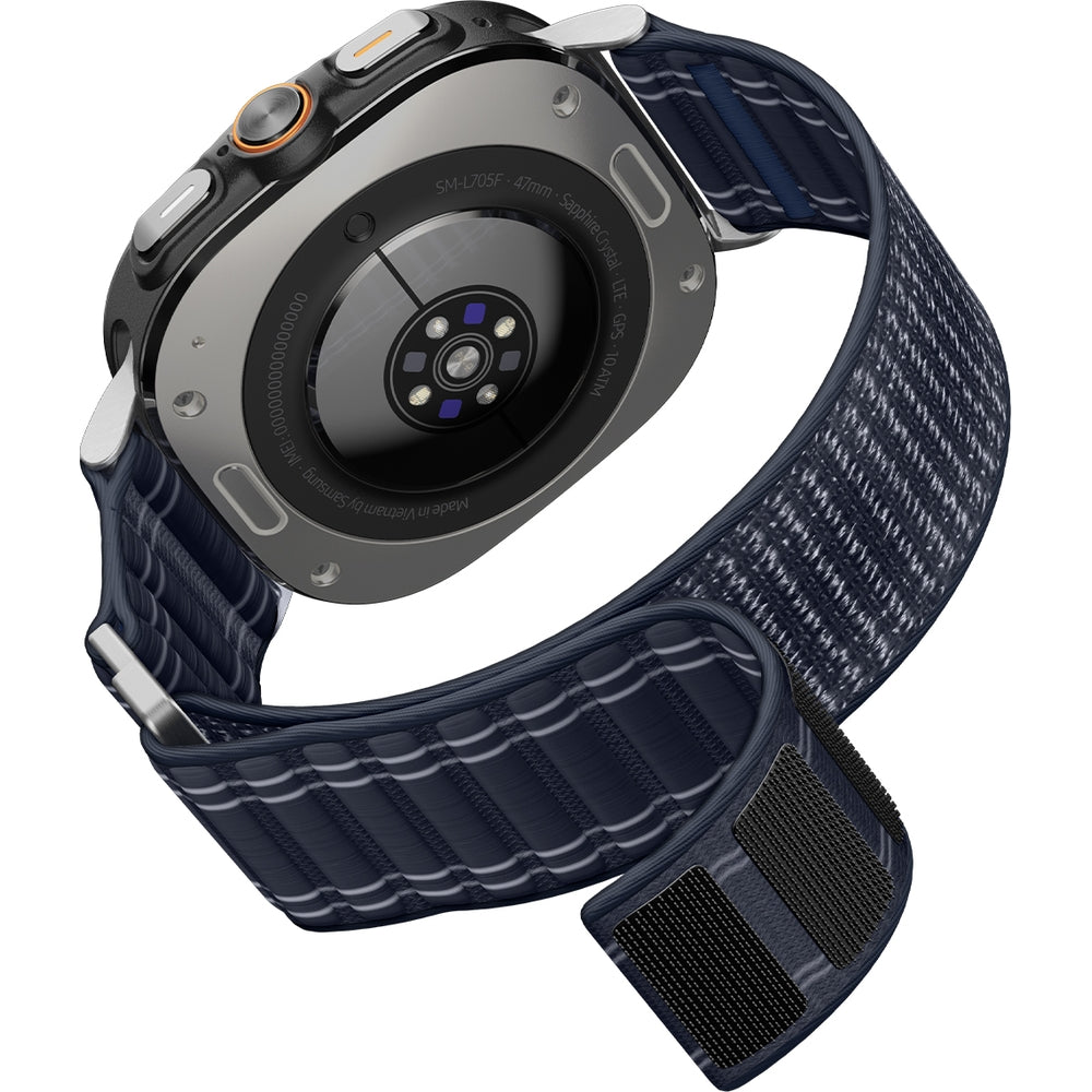 Nylon Armband für Galaxy Watch Ultra 2 / 1, Spigen WBF0, Dunkelblau