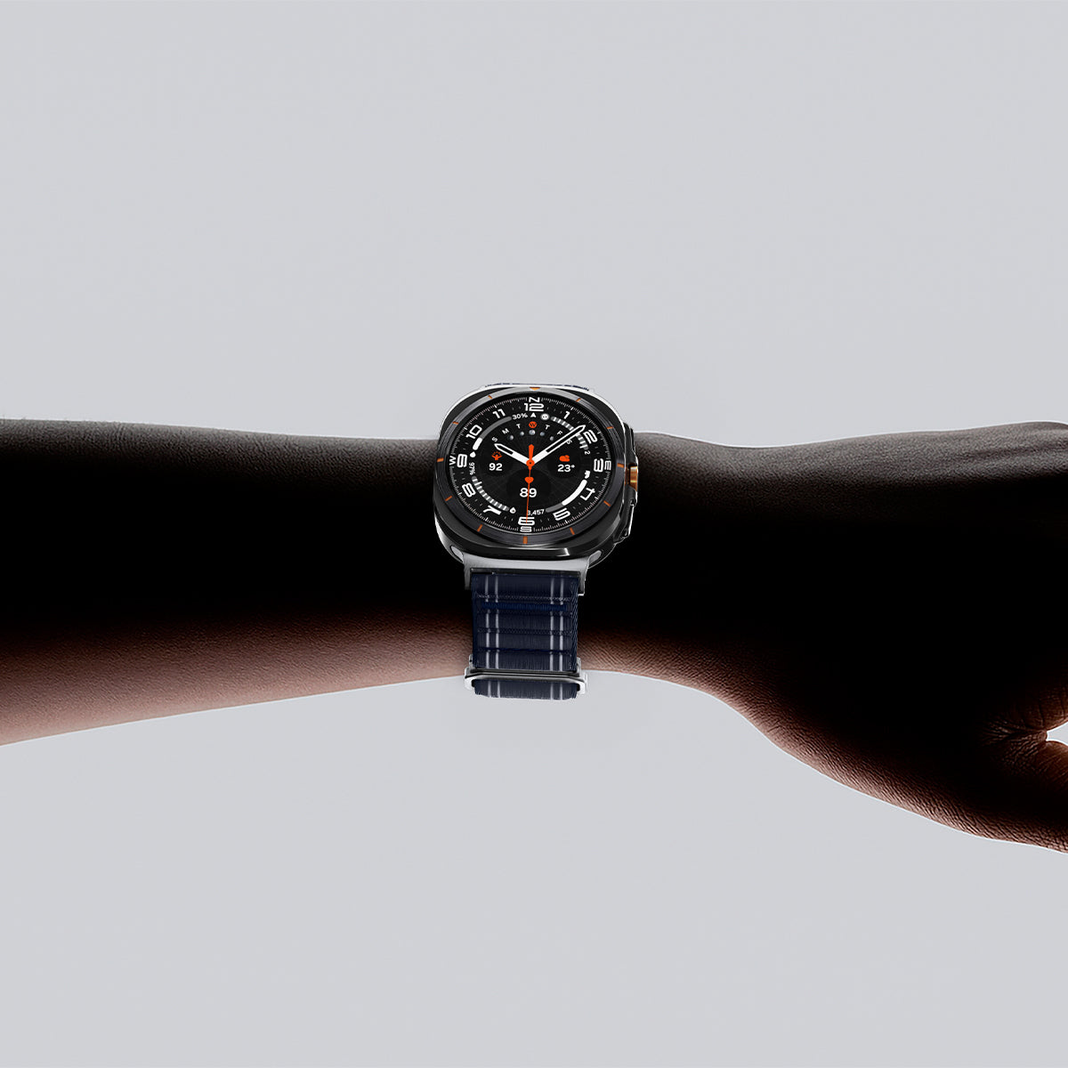 Nylon Armband für Galaxy Watch Ultra 2 / 1, Spigen WBF0, Dunkelblau