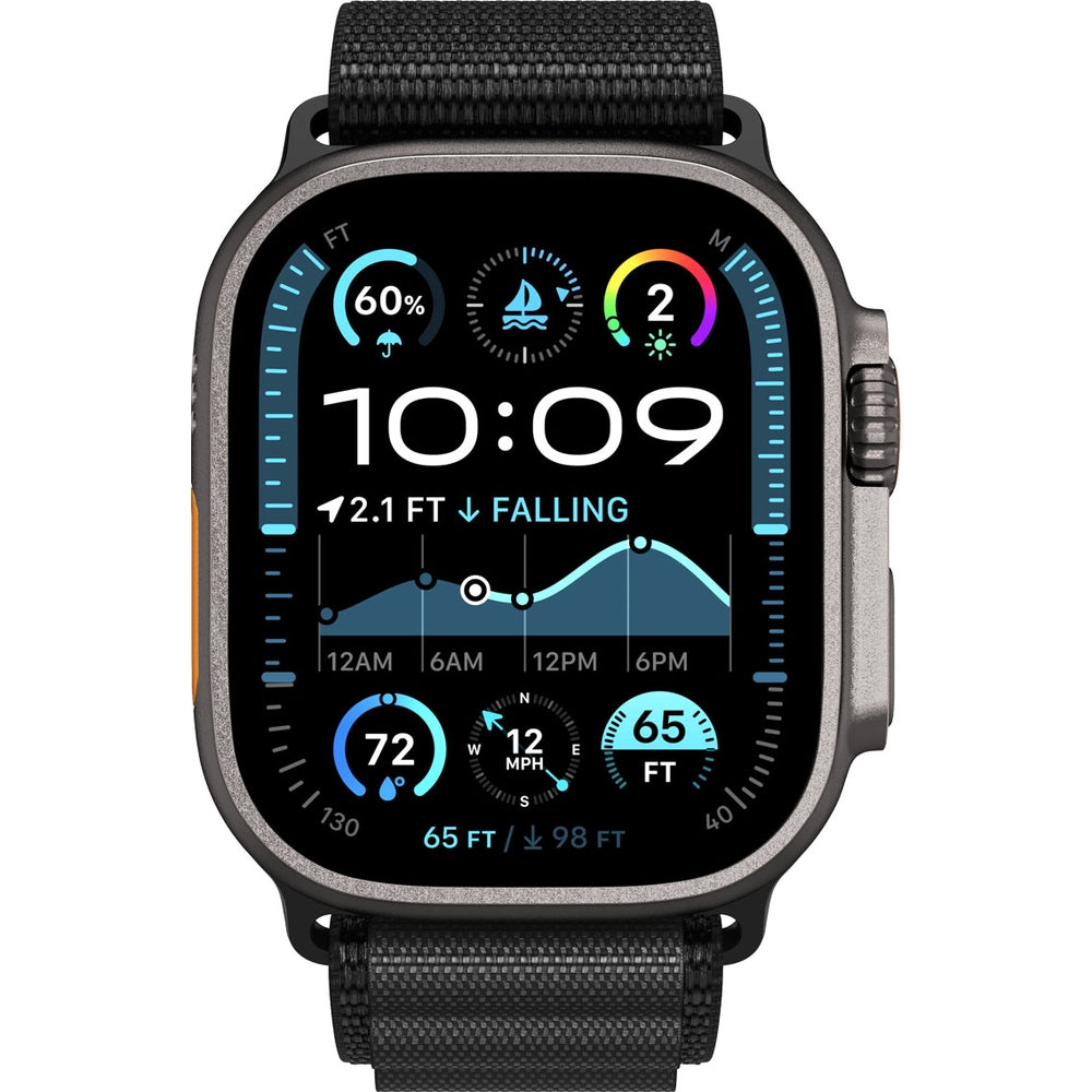Armband für Apple Watch 49/46/45/44 mm, Spigen WBF1 Band, Schwarz