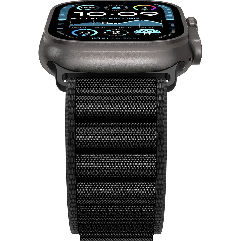 Armband für Apple Watch 49/46/45/44 mm, Spigen WBF1 Band, Schwarz