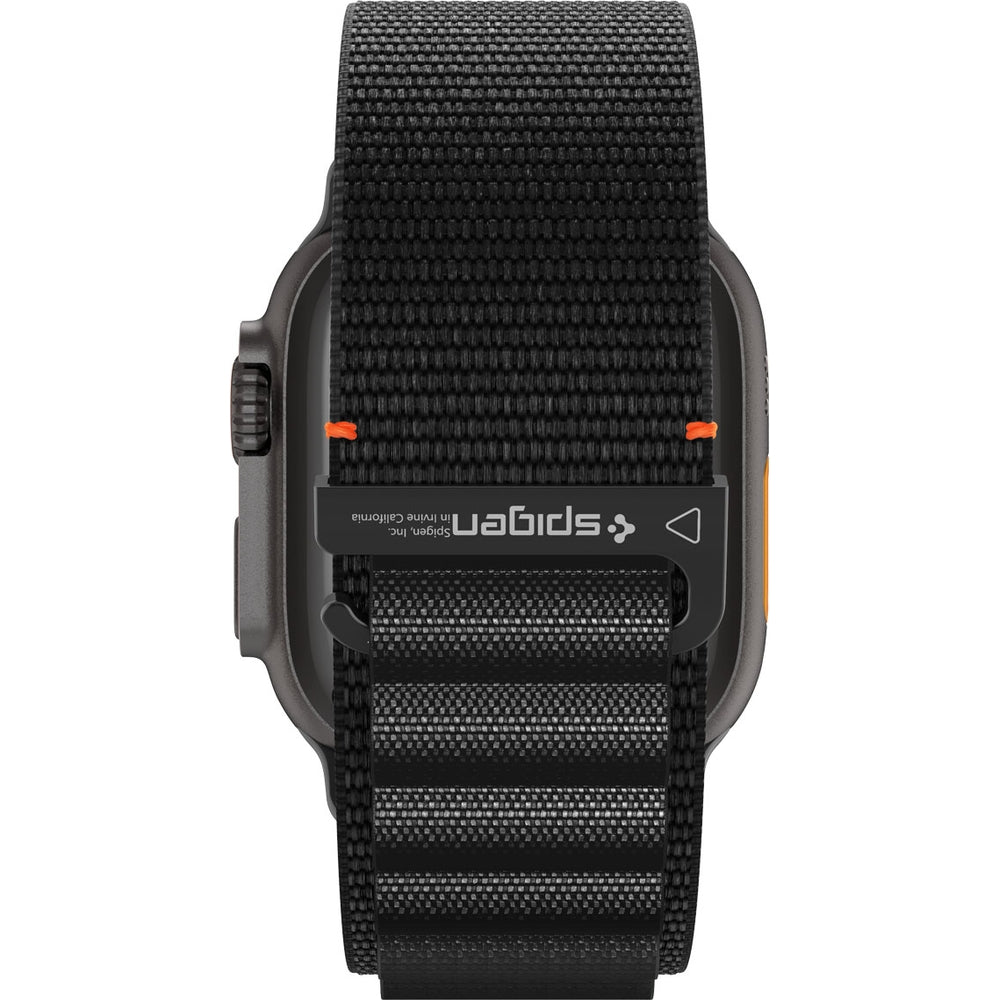 Armband für Apple Watch 49/46/45/44 mm, Spigen WBF1 Band, Schwarz