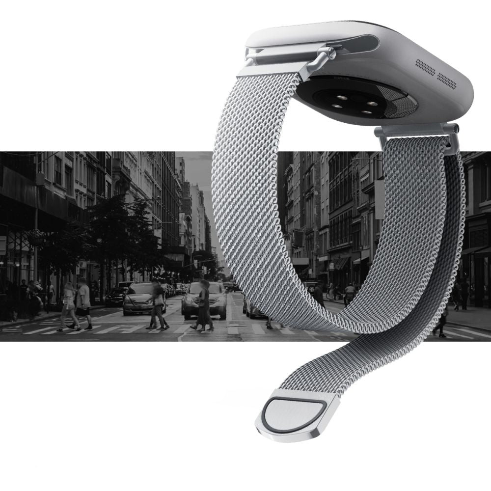 Armband für Apple Watch 42/41/40/38mm, Spigen WBM4, Silbern