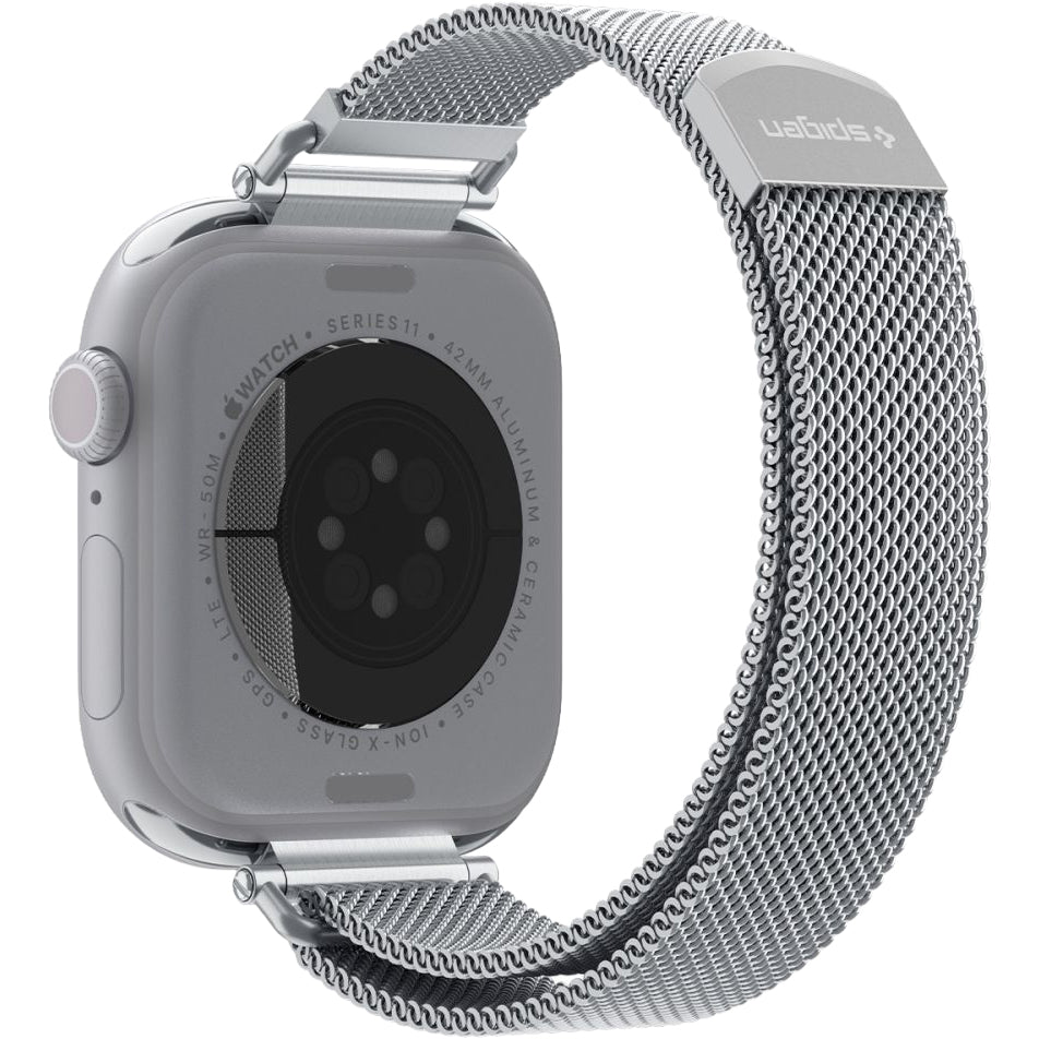 Armband für Apple Watch 42/41/40/38mm, Spigen WBM4, Silbern