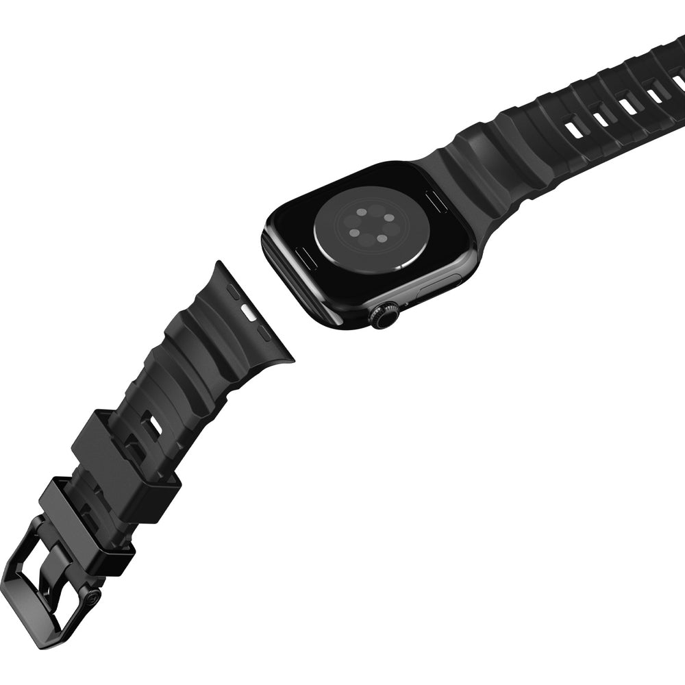 Silikonband für Apple Watch 49/46/45/44 mm, Spigen WBS2, Schwarz