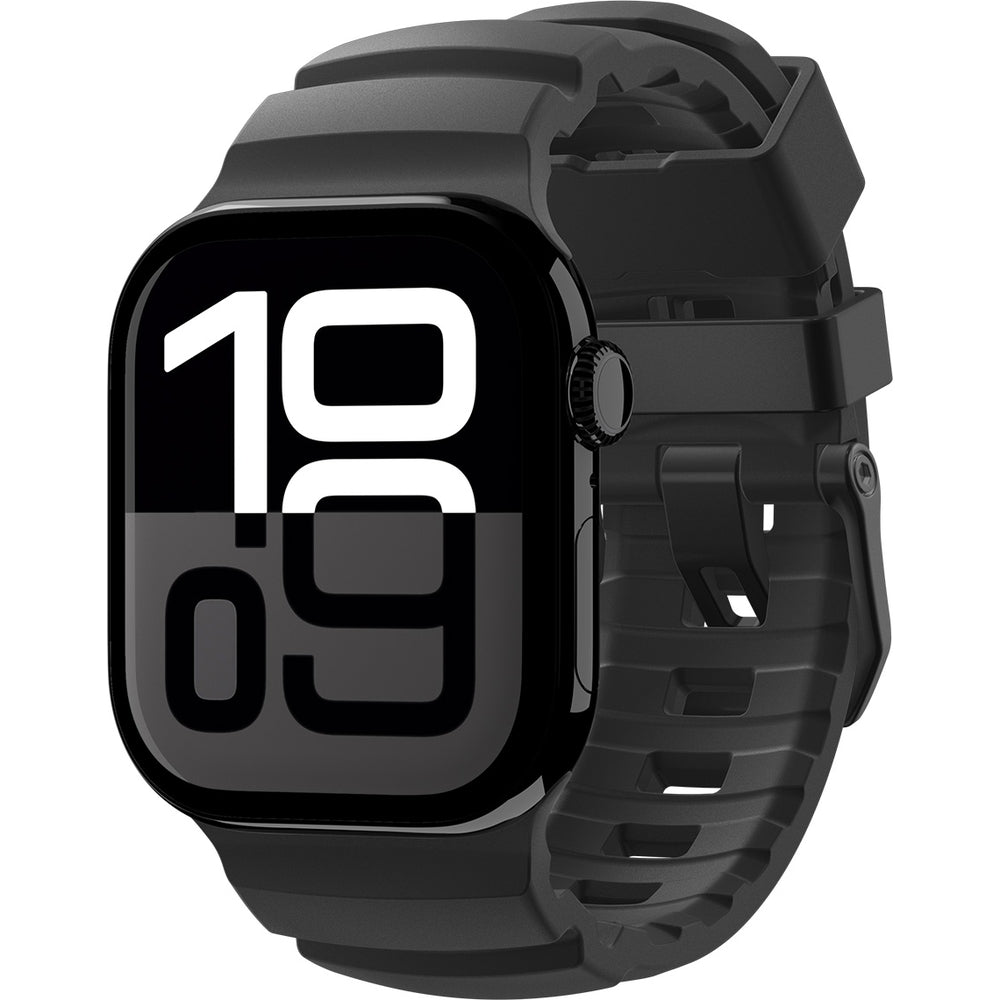 Silikonband für Apple Watch 49/46/45/44 mm, Spigen WBS2, Schwarz