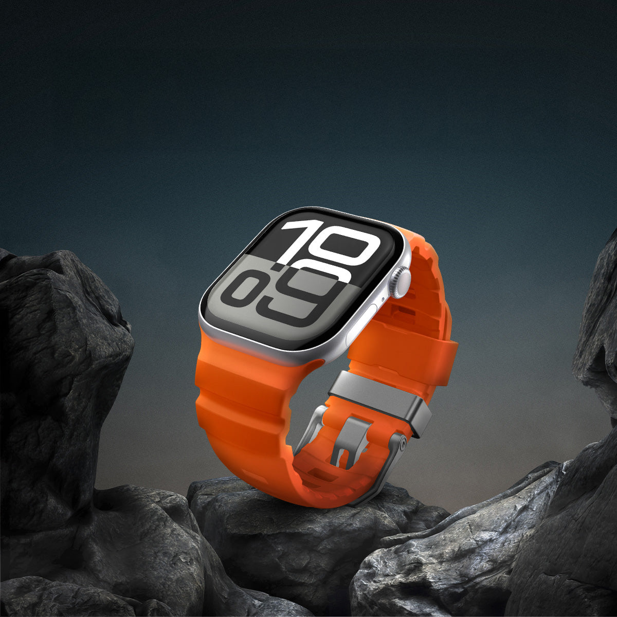 Silikonband für Apple Watch 49/46/45/44 mm, Spigen WBS2, Orange