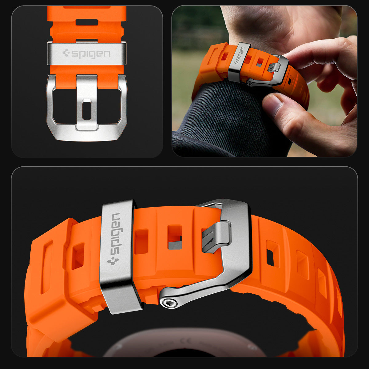 Silikonband für Galaxy Watch 8 / 8 Classic, Spigen WBS2, Orange