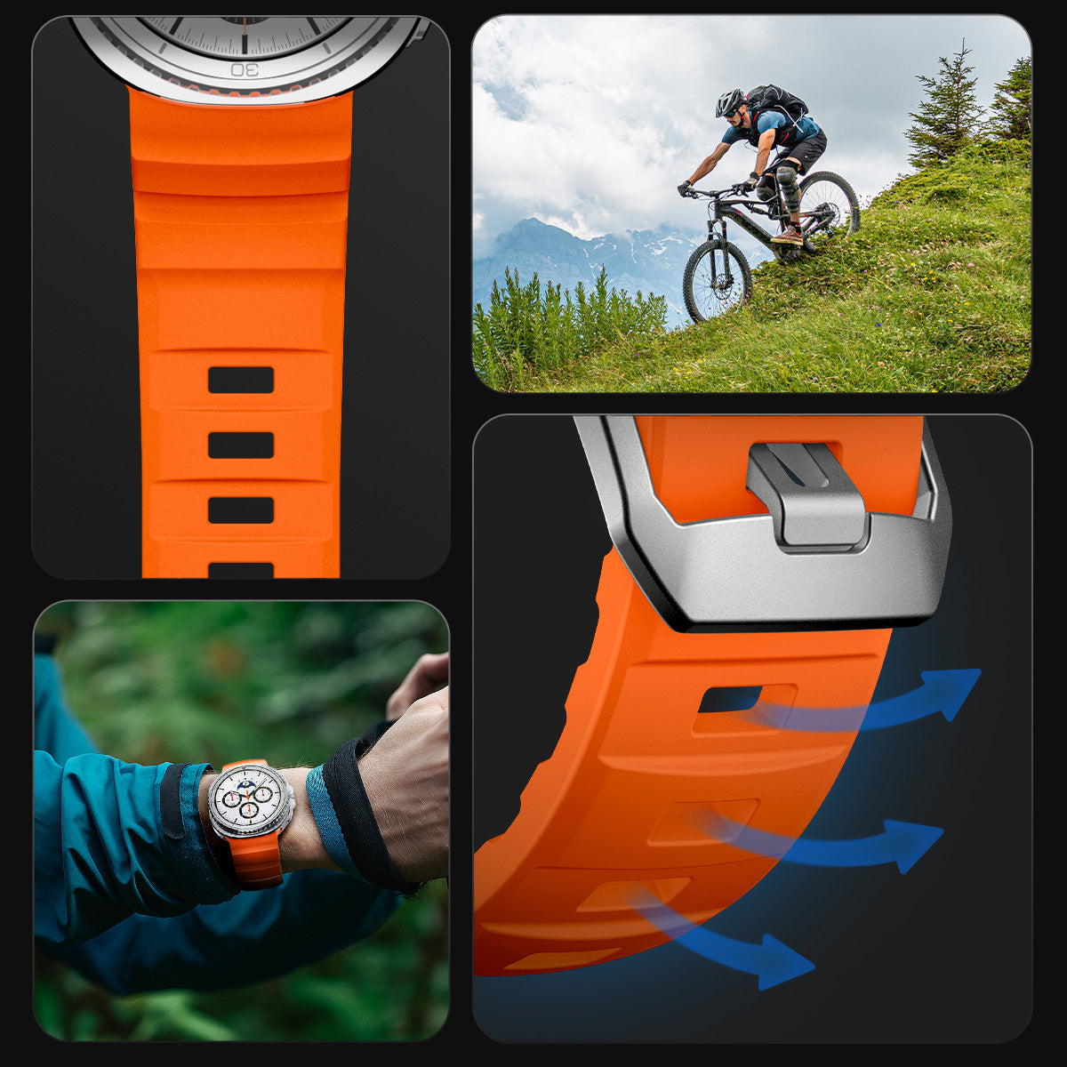 Silikonband für Galaxy Watch 8 / 8 Classic, Spigen WBS2, Orange