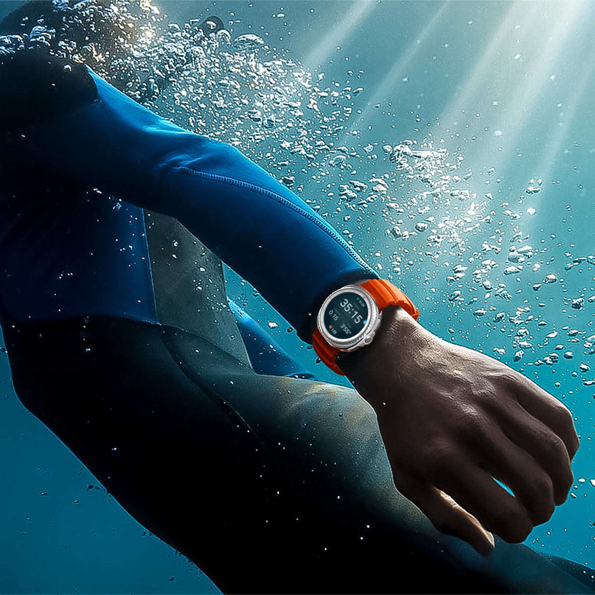 Silikonband für Galaxy Watch 8 / 8 Classic, Spigen WBS2, Orange
