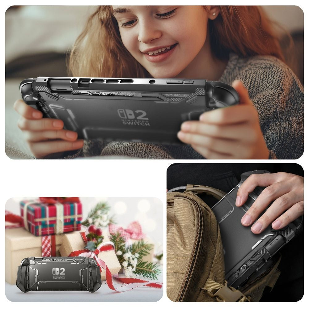 Schutzhülle für Nintendo Switch 2, Supcase Blade, Transparent-Schwarz