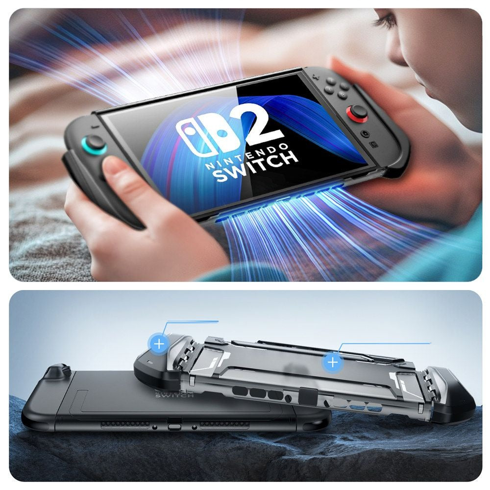 Schutzhülle für Nintendo Switch 2, Supcase Blade, Transparent-Schwarz