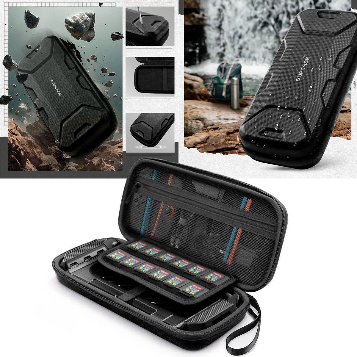 Schutzhülle für Nintendo Switch 2, Supcase Carrying Plus, Schwarz