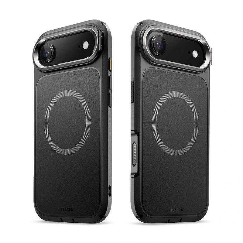 Handyhülle + Glas 9H für iPhone Air, Supcase i-Blason Ares Flip Mag SPG (CC) mit MagSafe, Schwarz-Grau