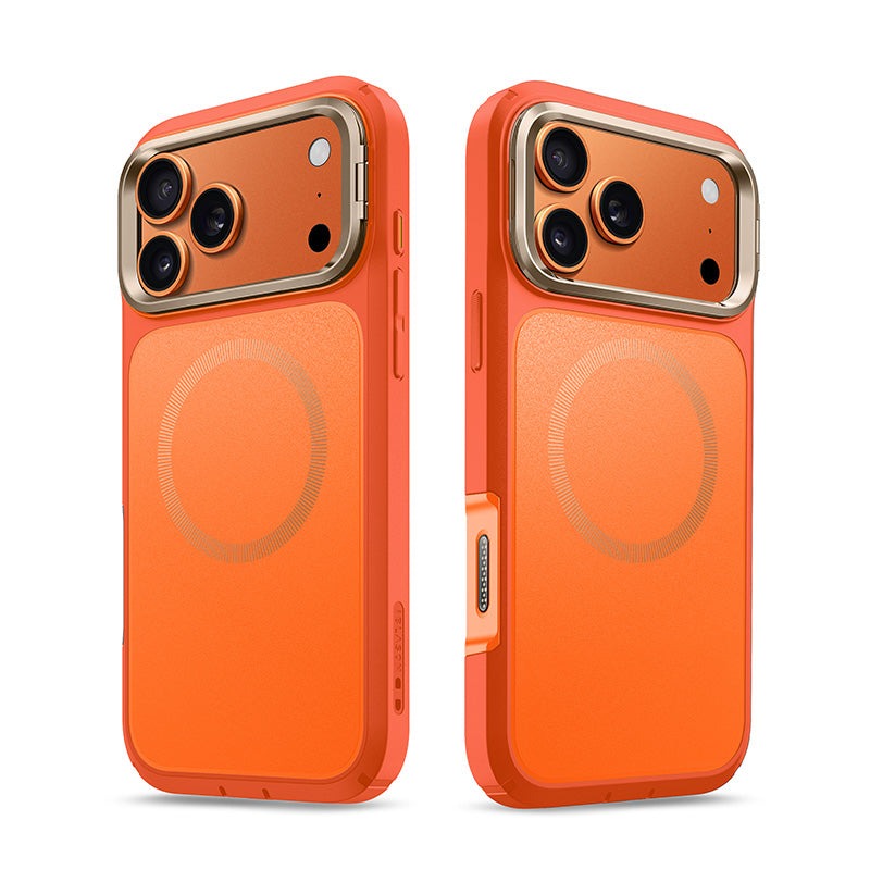 Handyhülle + Glas 9H für iPhone 17 Pro Max, Supcase i-Blason Ares Flip Mag SPG (CC) mit MagSafe, Orange-Golden
