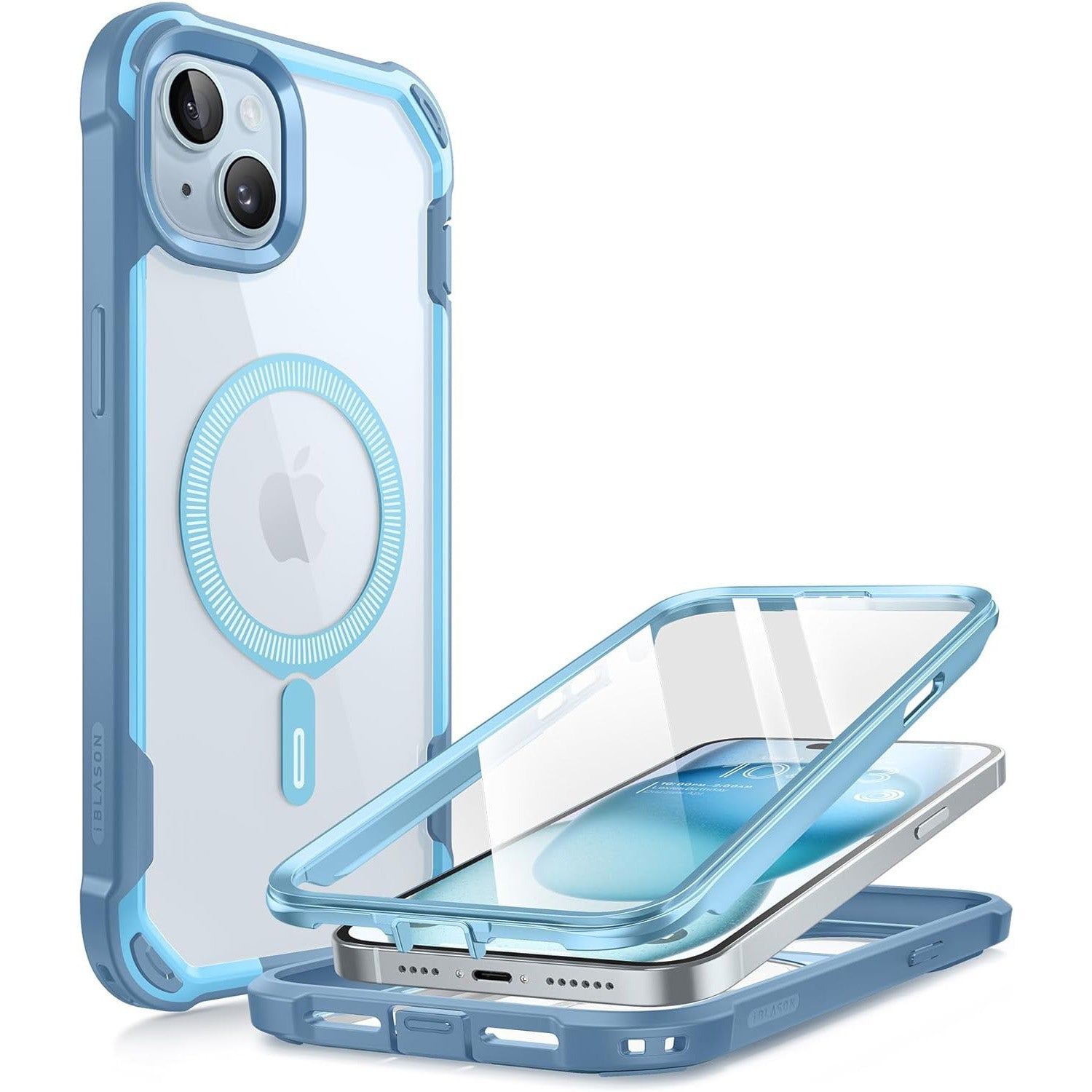 Schutzhülle für iPhone 15, Supcase i-Blason Ares Mag SP für MagSafe, Blau