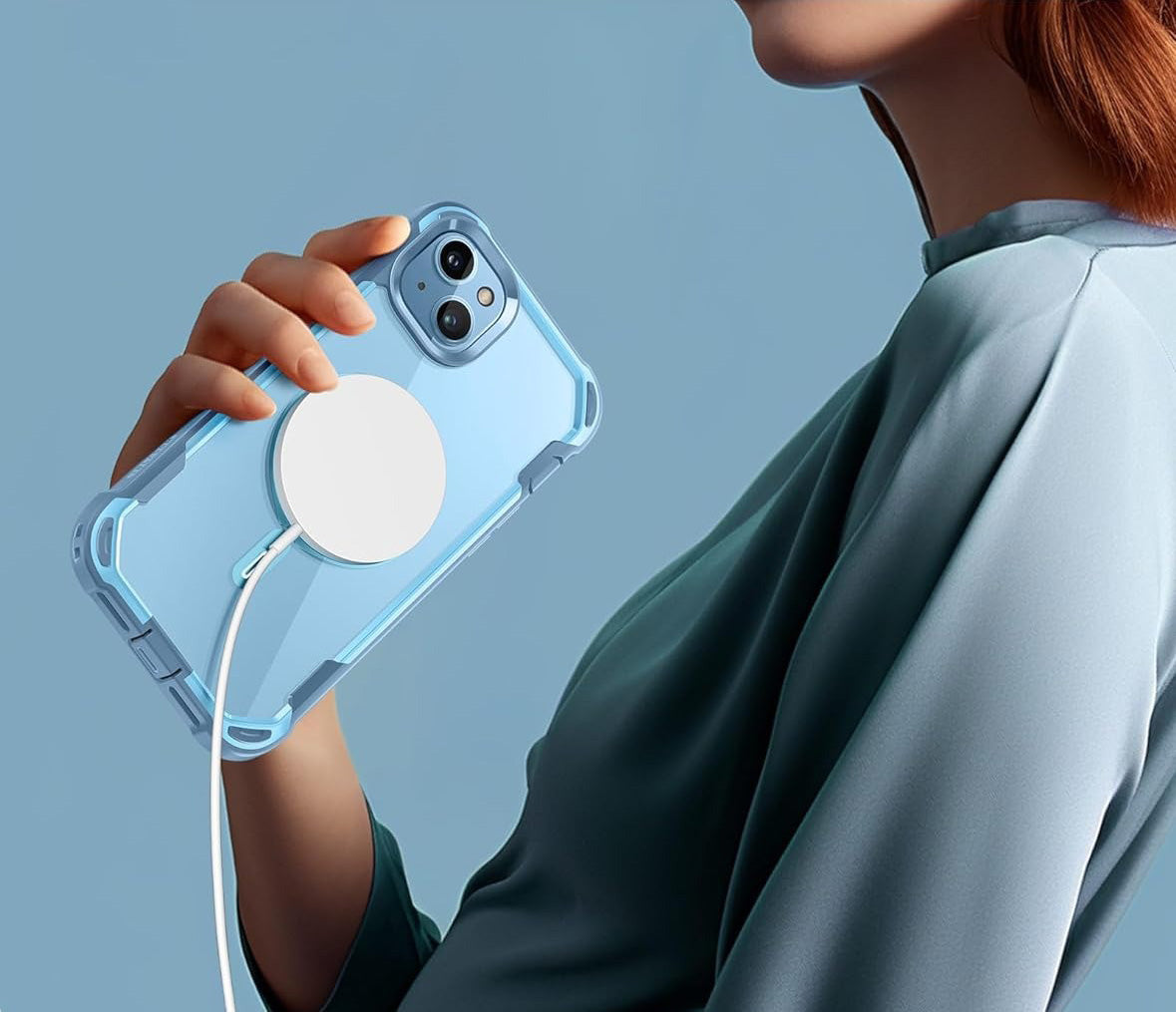 Schutzhülle für iPhone 15, Supcase i-Blason Ares Mag SP für MagSafe, Blau